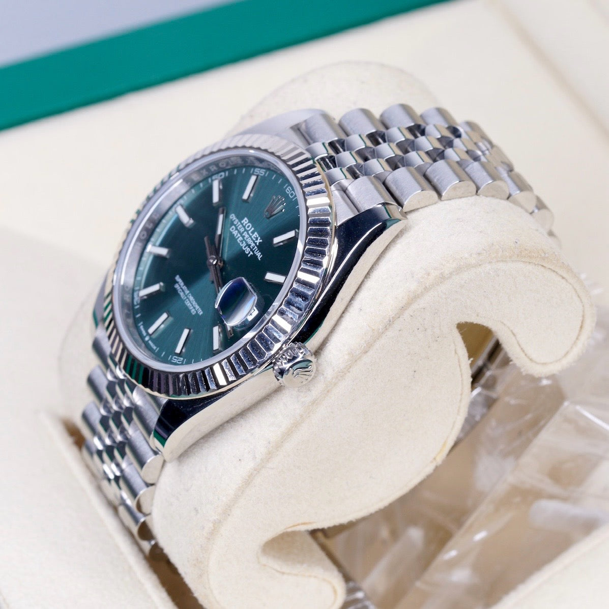 Rolex Datejust 126334 “MINT” Green Mint Stick Dial Stainless Steel Jubilee 41mm