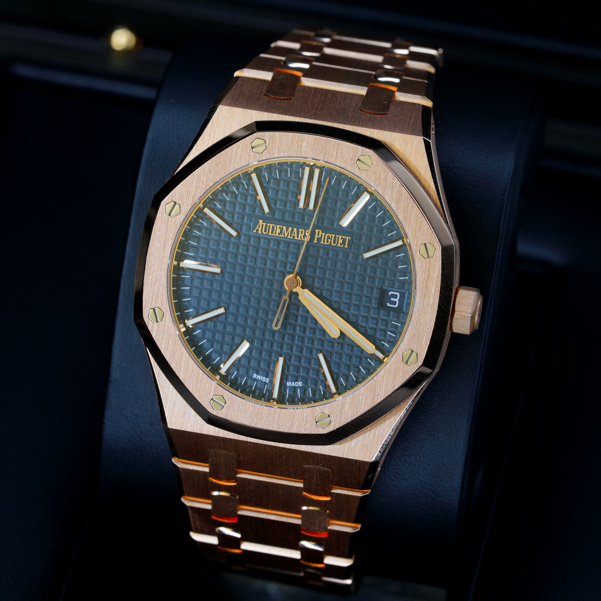 Audemars Piguet NEW Royal Oak 15510OR.OO.1320OR.03 “BLUE OAK” Blue Dial Rose Gold 41mm
