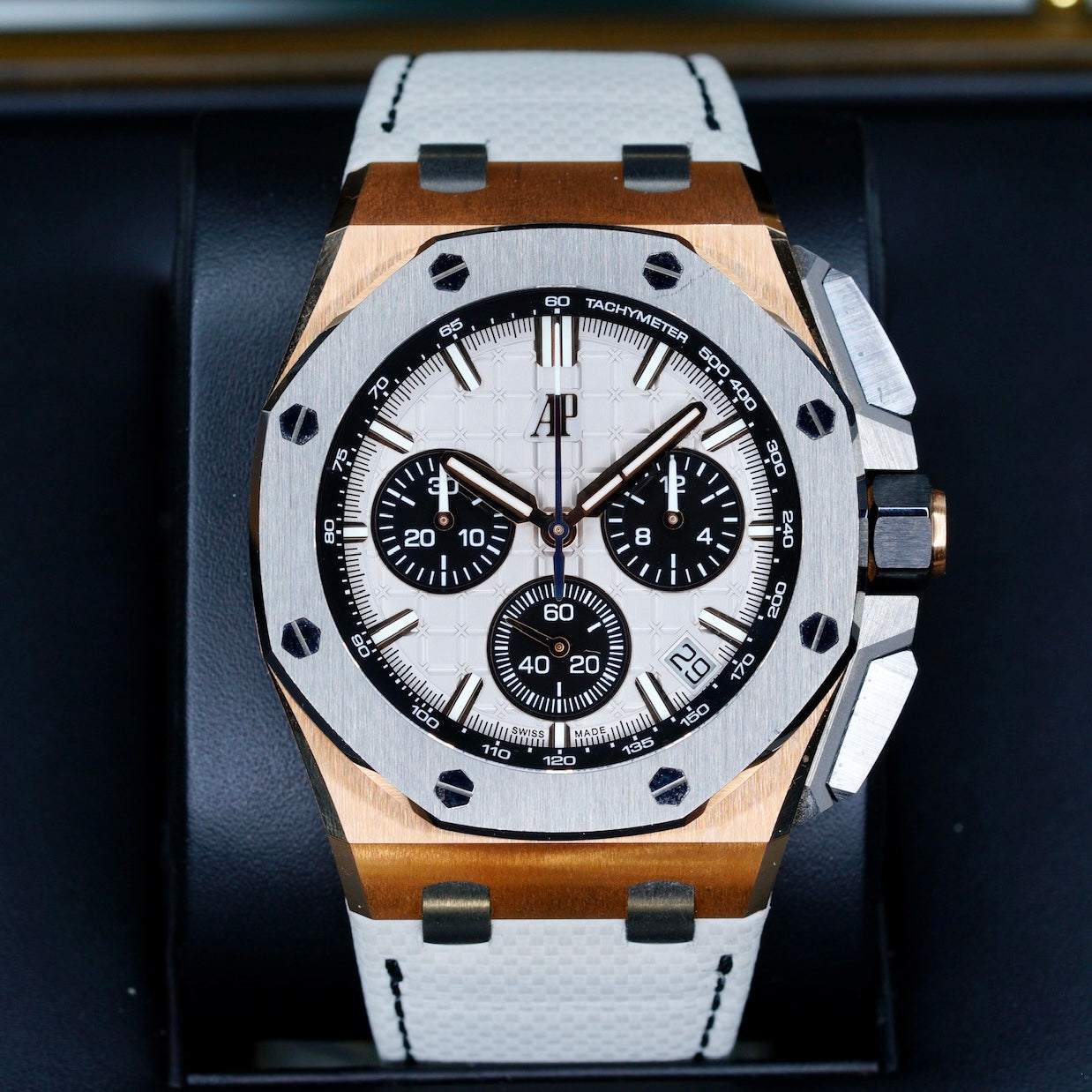 Audemars Piguet Royal Oak Offshore 26420OI.OO.A015VE.01 “BABY LEBRON” Grey Dial Rose Gold Chronograph 43mm