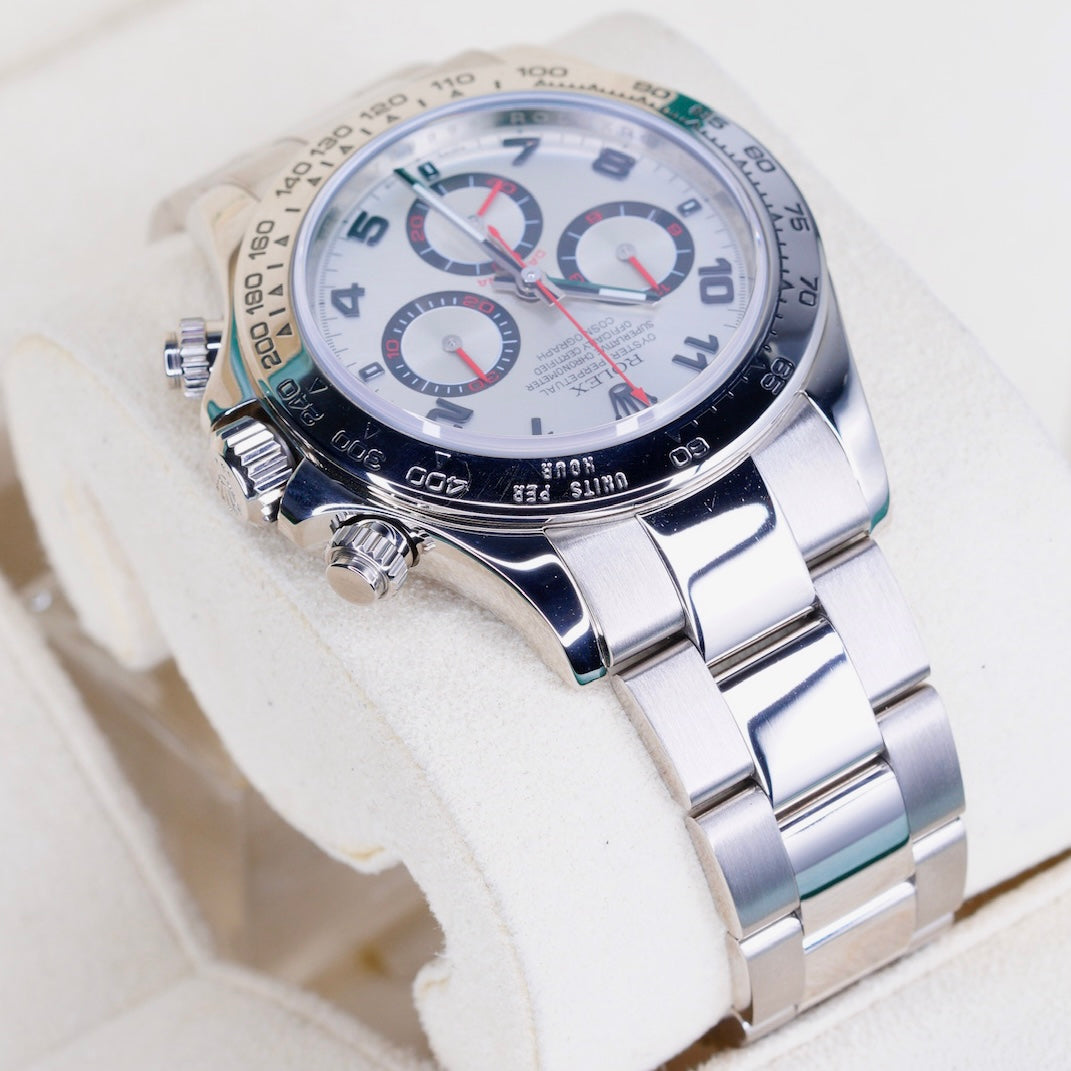 Rolex Daytona 116509 “SILVER RACING” Silver Arabic Dial White Gold 40mm