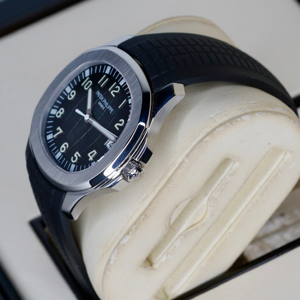 Patek Philippe Aquanaut 5167/1A-001 “BLACK AQUA” Black Smoked Dial Stainless Steel Tropical & Steel Bracelet 40mm 2020