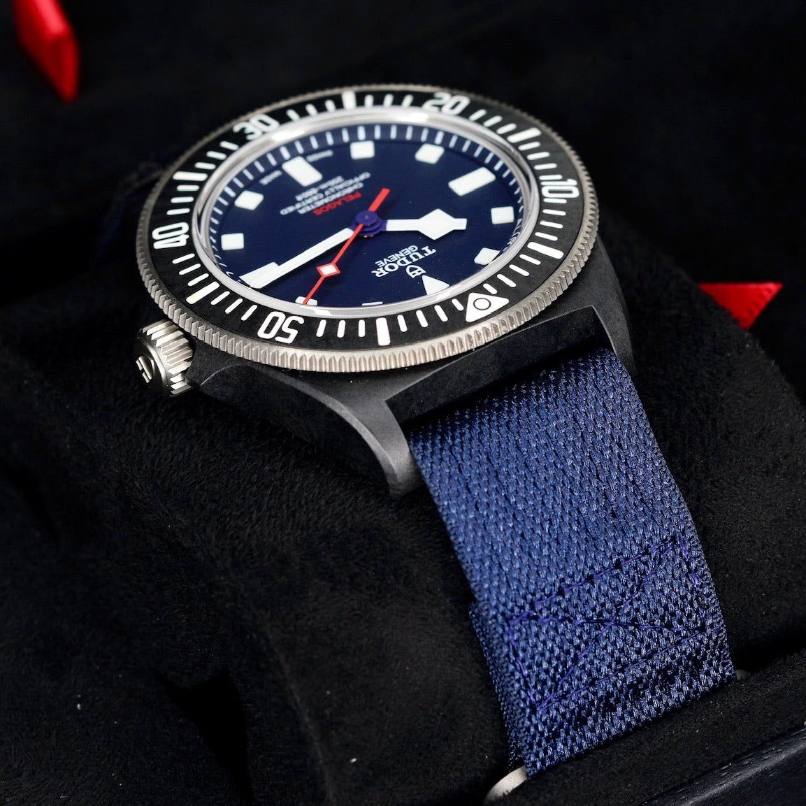 Tudor Pelagos 25707KN “RED BULL” Blue Dial Carbon Case Textile Strap 42mm 2023