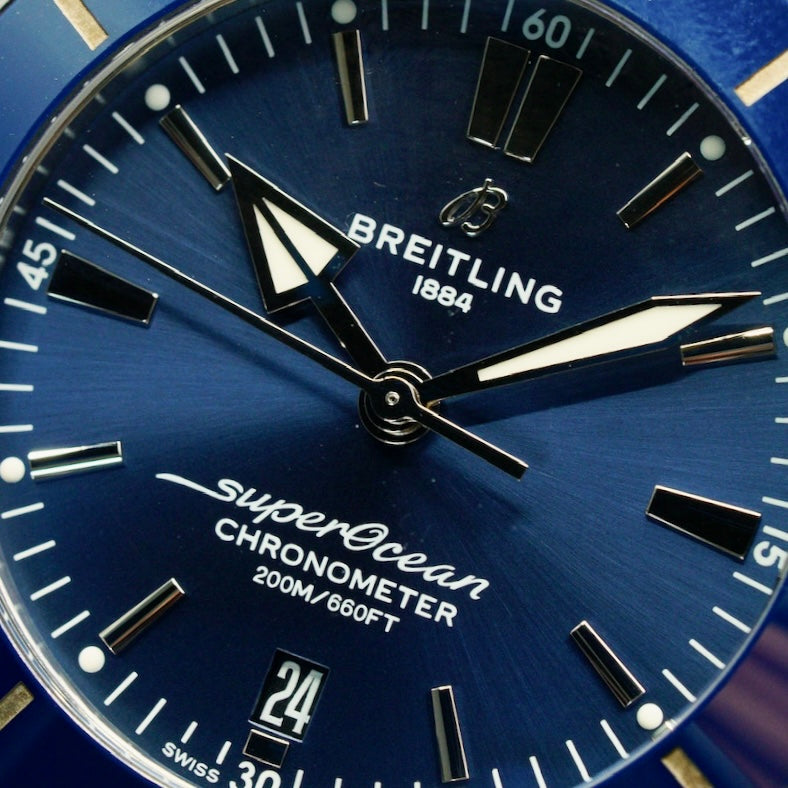 Breitling Superocean Héritage II AB2020161C1S1 Blue Dial Blue Bezel Stainless Steel Rubber Strap