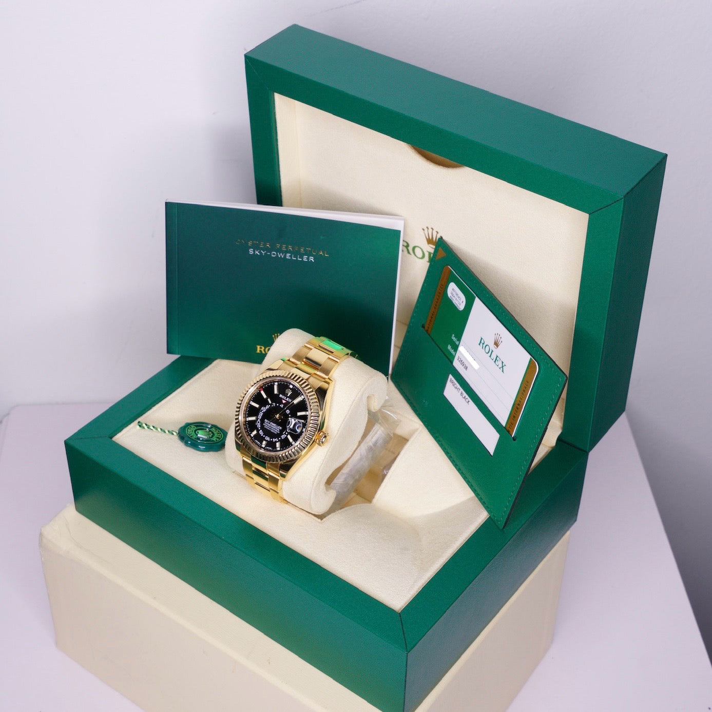 Rolex Sky-Dweller 326938 “BRIGHT BLACK” Black Dial Yellow Gold 42mm 2020