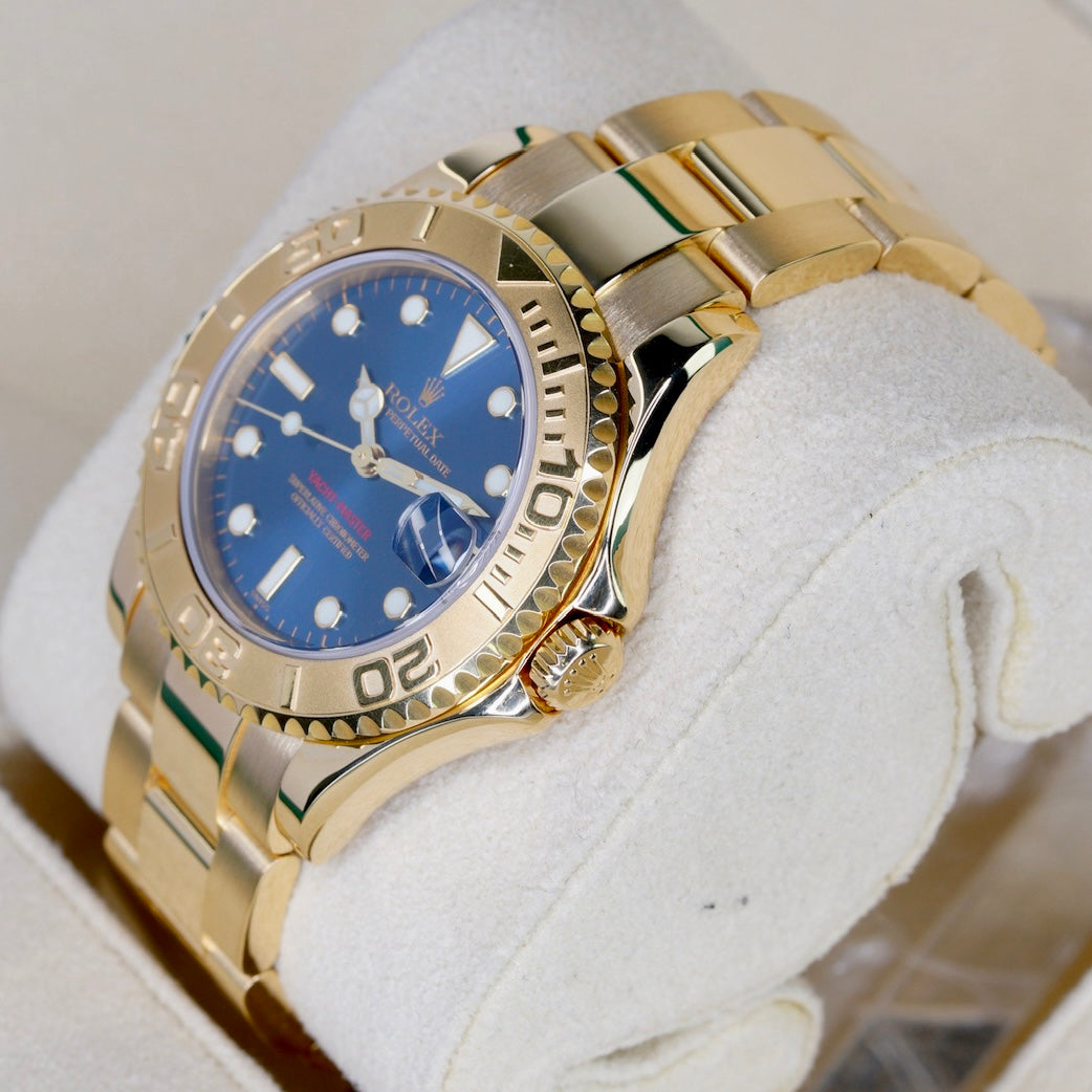 Rolex Yacht-Master 168628 Blue Dial Yellow Gold 35mm
