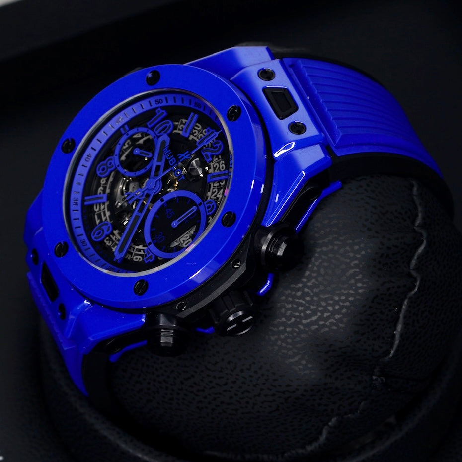 Hublot Big Bang Unico 411.ES.5119.RX “BLUE MAGIC” Skeleton Dial Blue Ceramic Limited Edition 500 45mm