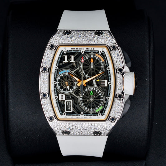 Richard Mille RM72-01 “SNOW LEOPARD” Skeleton Dial White Gold Diamond Case 2025