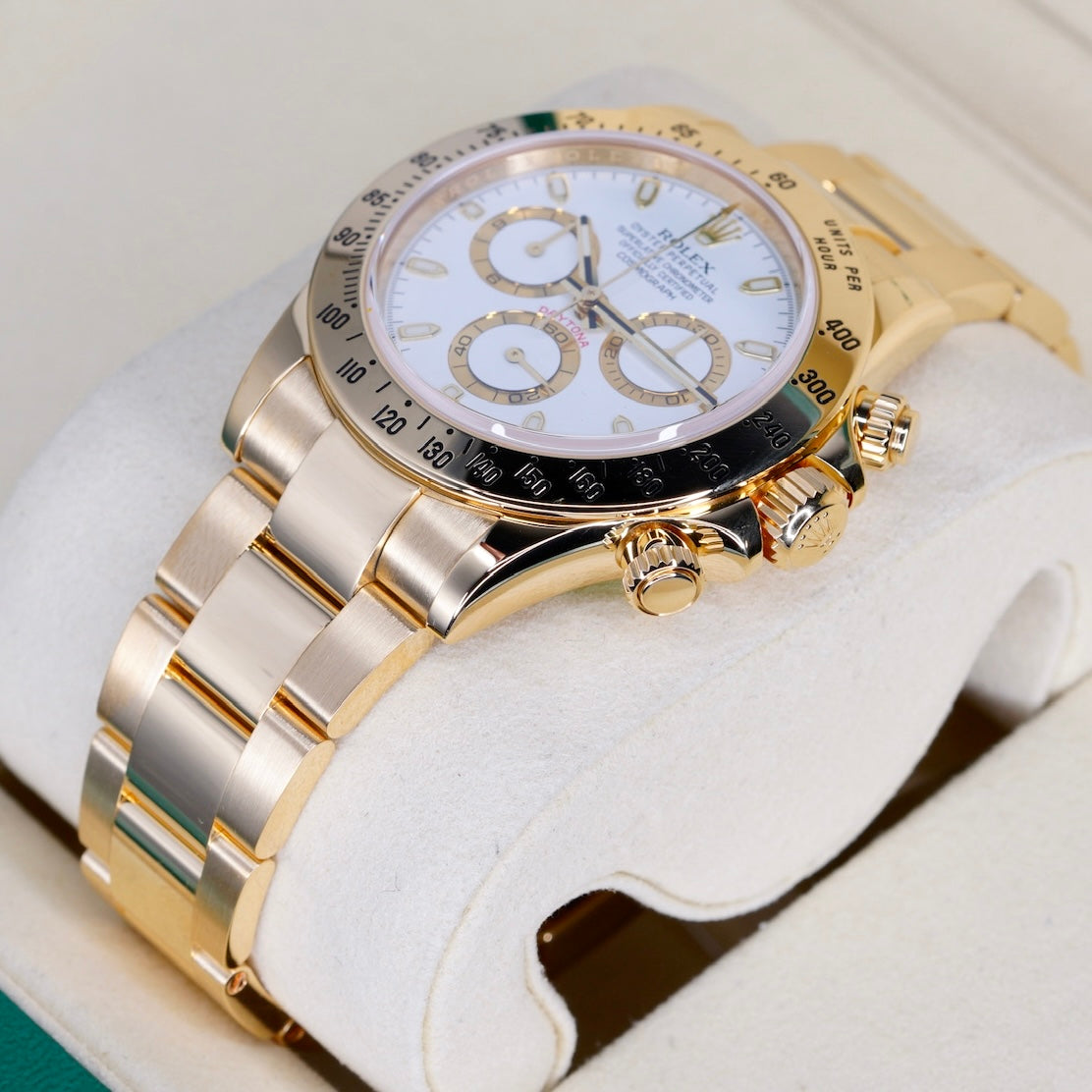 Rolex Daytona 116528 White Dial Yellow Gold 40mm 2014