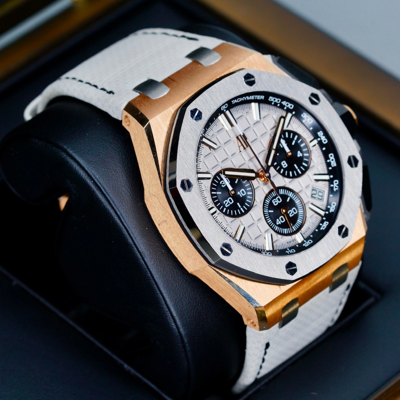 Audemars Piguet Royal Oak Offshore 26420OI.OO.A015VE.01 “BABY LEBRON” Grey Dial Rose Gold Chronograph 43mm