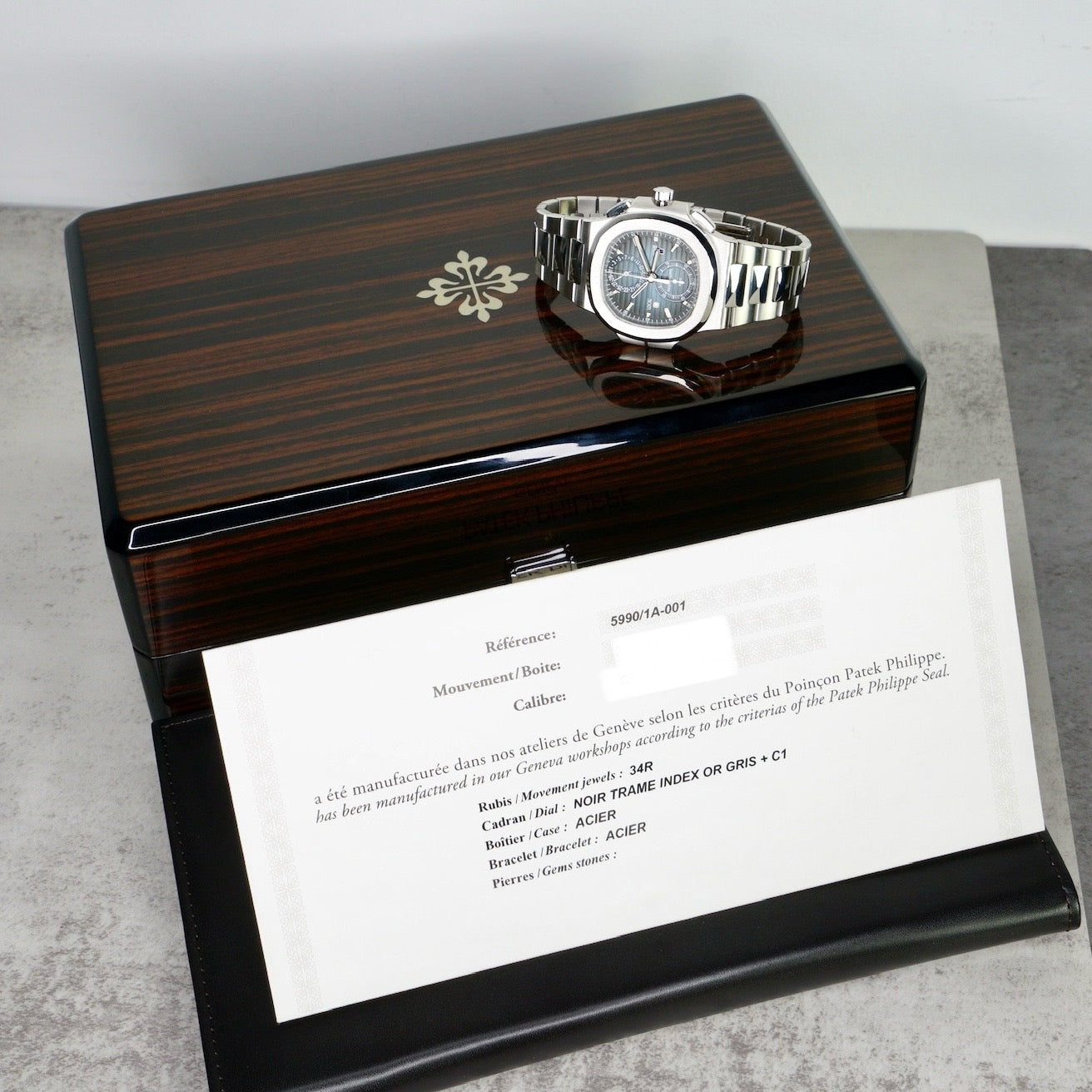 Patek Philippe Nautilus 5990/1A-001 “TRAVEL TIME” Service Blue Dial Stainless Steel 40.5mm 2018