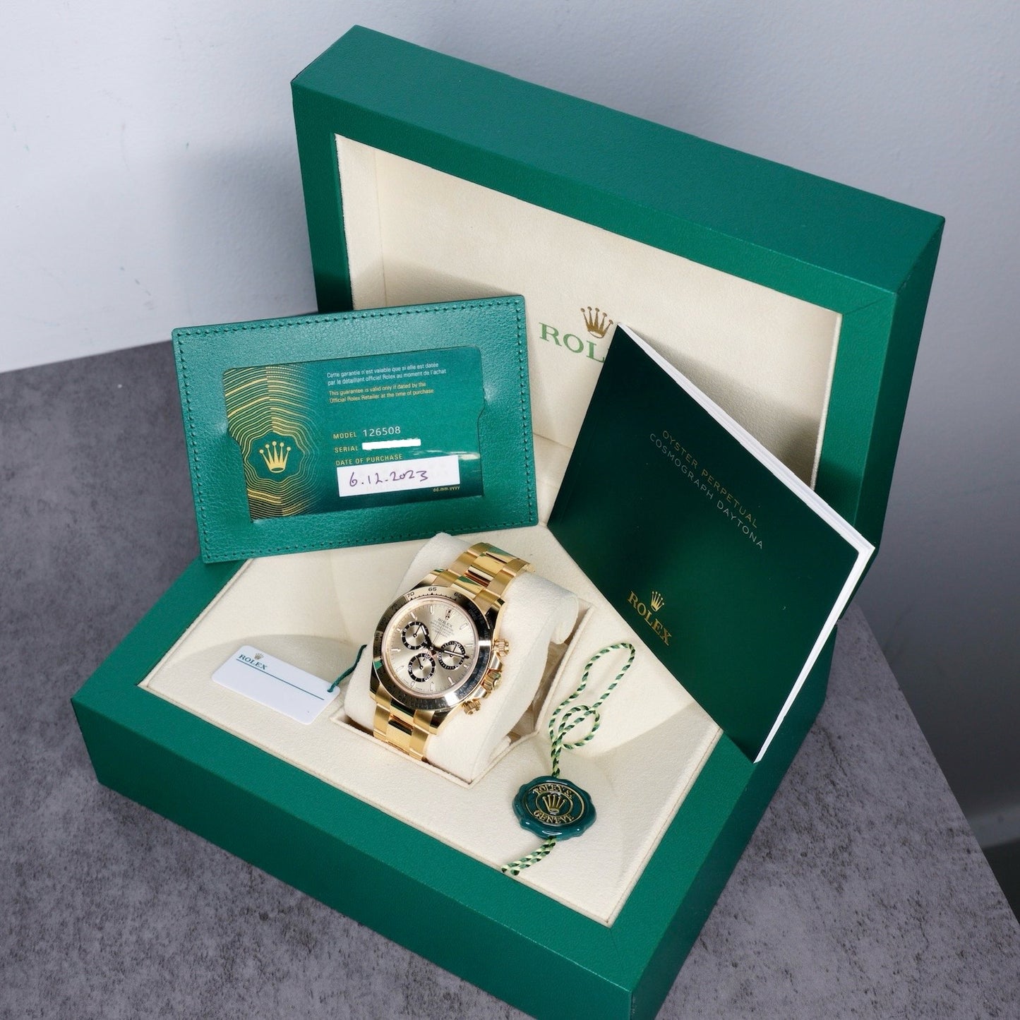 Rolex Daytona 126508 Champagne Dial Yellow Gold 40mm 2023