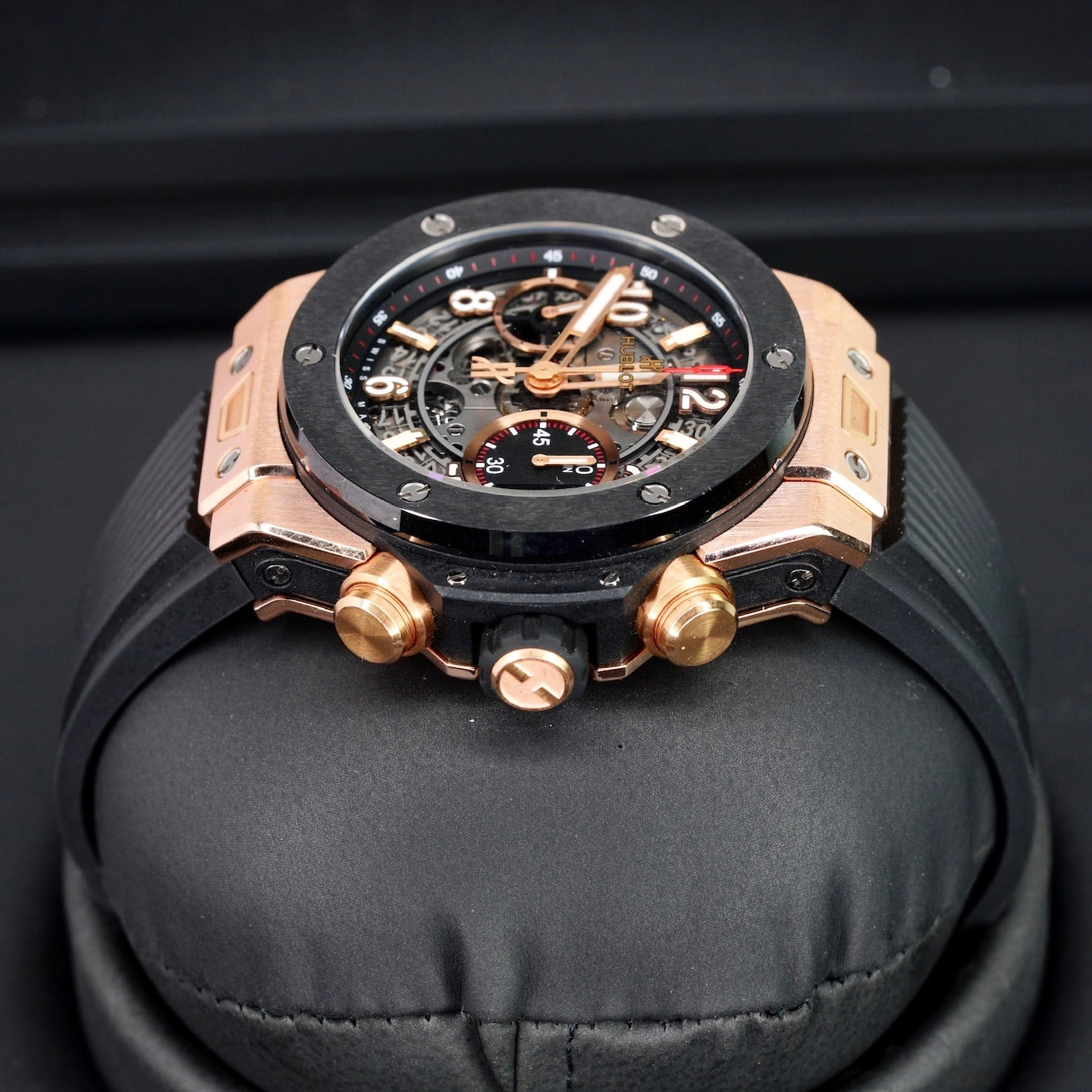 Hublot Big Bang Unico 441.OM.1180.RX Skeleton Dial Ceramic Bezel King Gold 42mm
