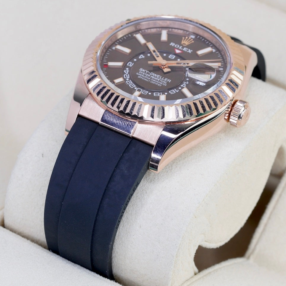 Rolex Sky-Dweller 326235 “CHOCOLATE” Brown Dial Rose Gold Oysterflex 42mm