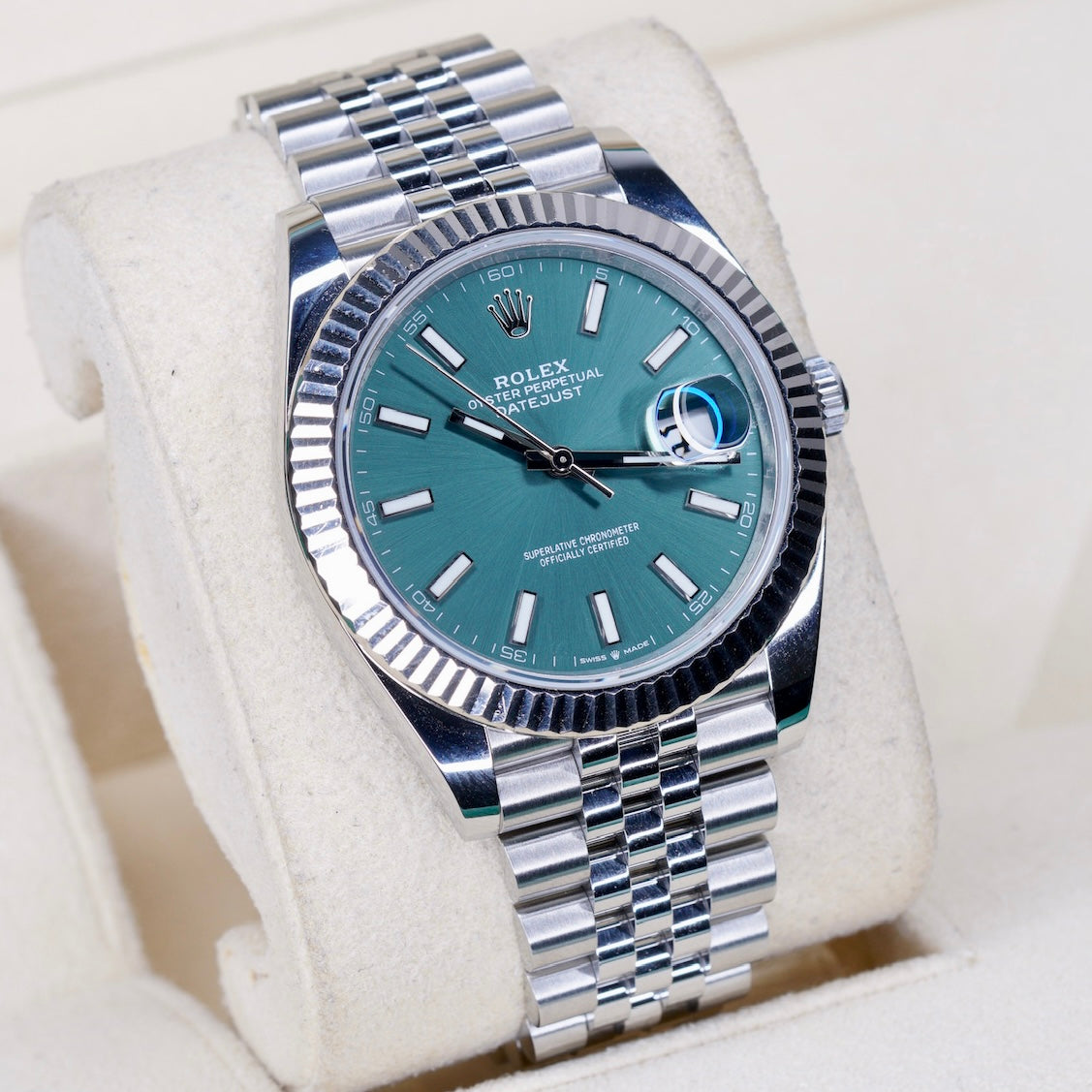 Rolex Datejust 126334 “MINT” Green Mint Stick Dial Stainless Steel Jubilee 41mm