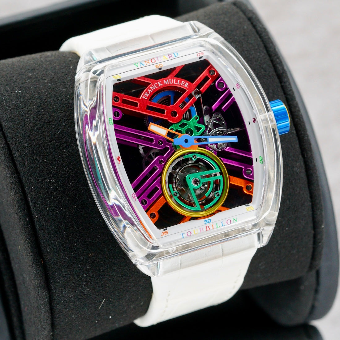 Franck Muller Vanguard V45 S6 SQT COL DRM BC “COLOR DREAM” Skeleton Sapphire