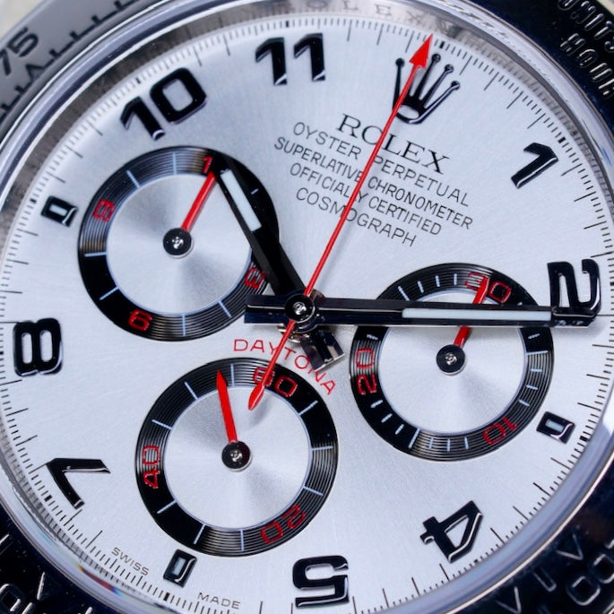 Rolex Daytona 116509 “SILVER RACING” Silver Arabic Dial White Gold 40mm