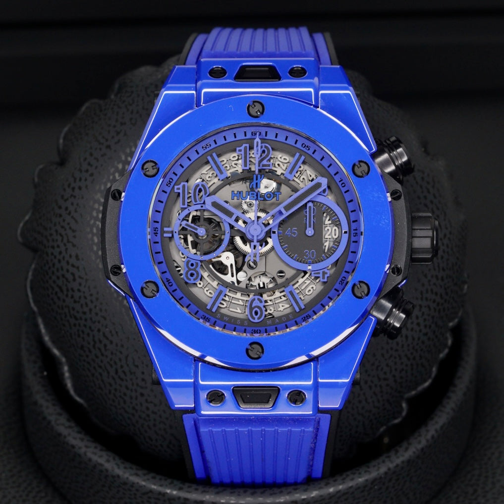 Hublot Big Bang Unico 411.ES.5119.RX “BLUE MAGIC” Skeleton Dial Blue Ceramic Limited Edition 500 45mm