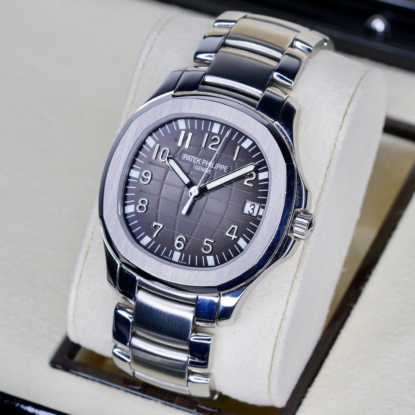 Patek Philippe Aquanaut 5167/1A-001 Black Dial Stainless Steel Bracelet & Tropical Strap 40mm 2011