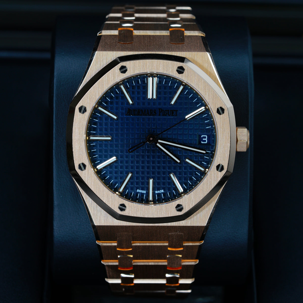 Audemars Piguet NEW Royal Oak 15510OR.OO.1320OR.03 “BLUE OAK” Blue Dial Rose Gold 41mm