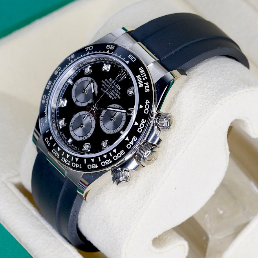 Rolex Daytona 126519 “BLACK DIAMOND” Black Diamond Dial White Gold Oysterflex 40mm 2025