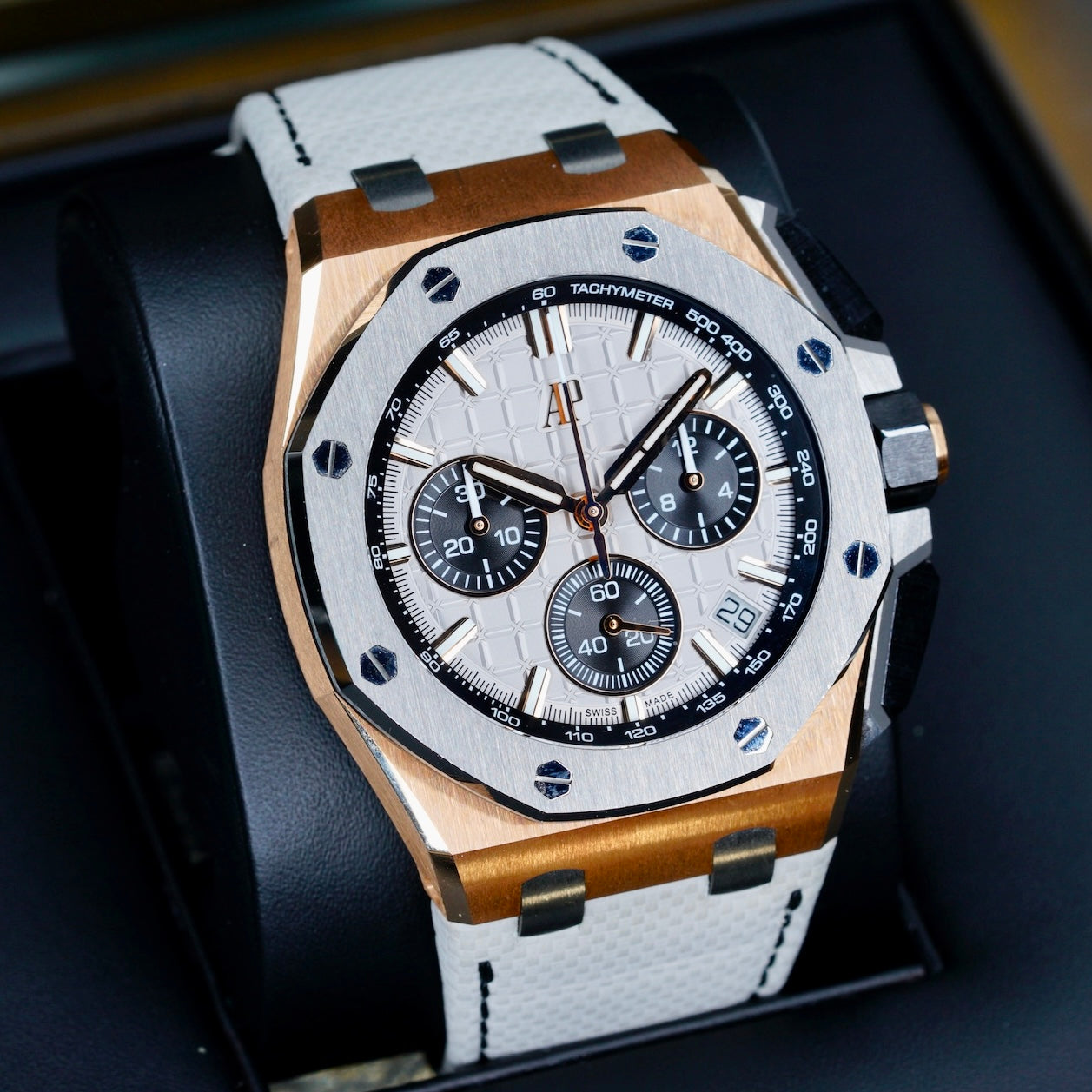 Audemars Piguet Royal Oak Offshore 26420OI.OO.A015VE.01 “BABY LEBRON” Grey Dial Rose Gold Chronograph 43mm