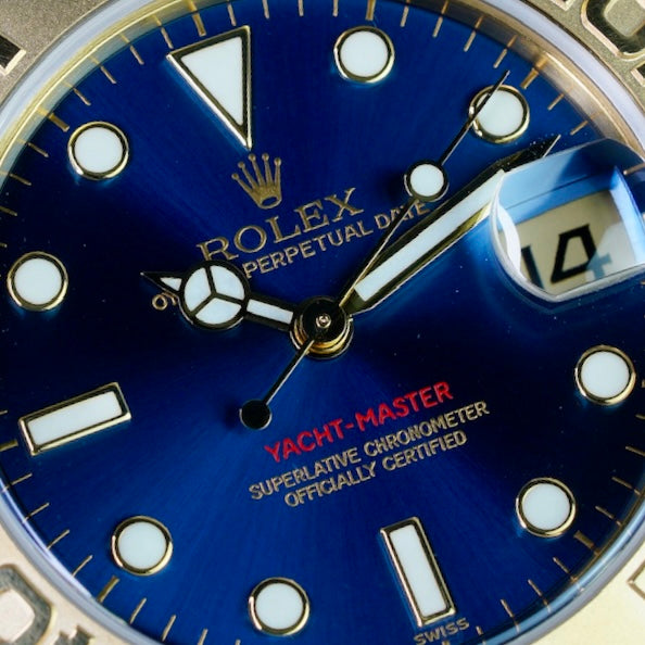 Rolex Yacht-Master 168628 Blue Dial Yellow Gold 35mm