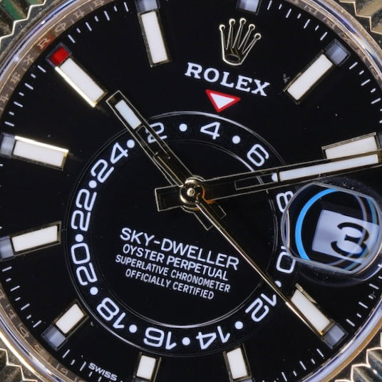 Rolex Sky-Dweller 326938 “BRIGHT BLACK” Black Dial Yellow Gold 42mm 2020