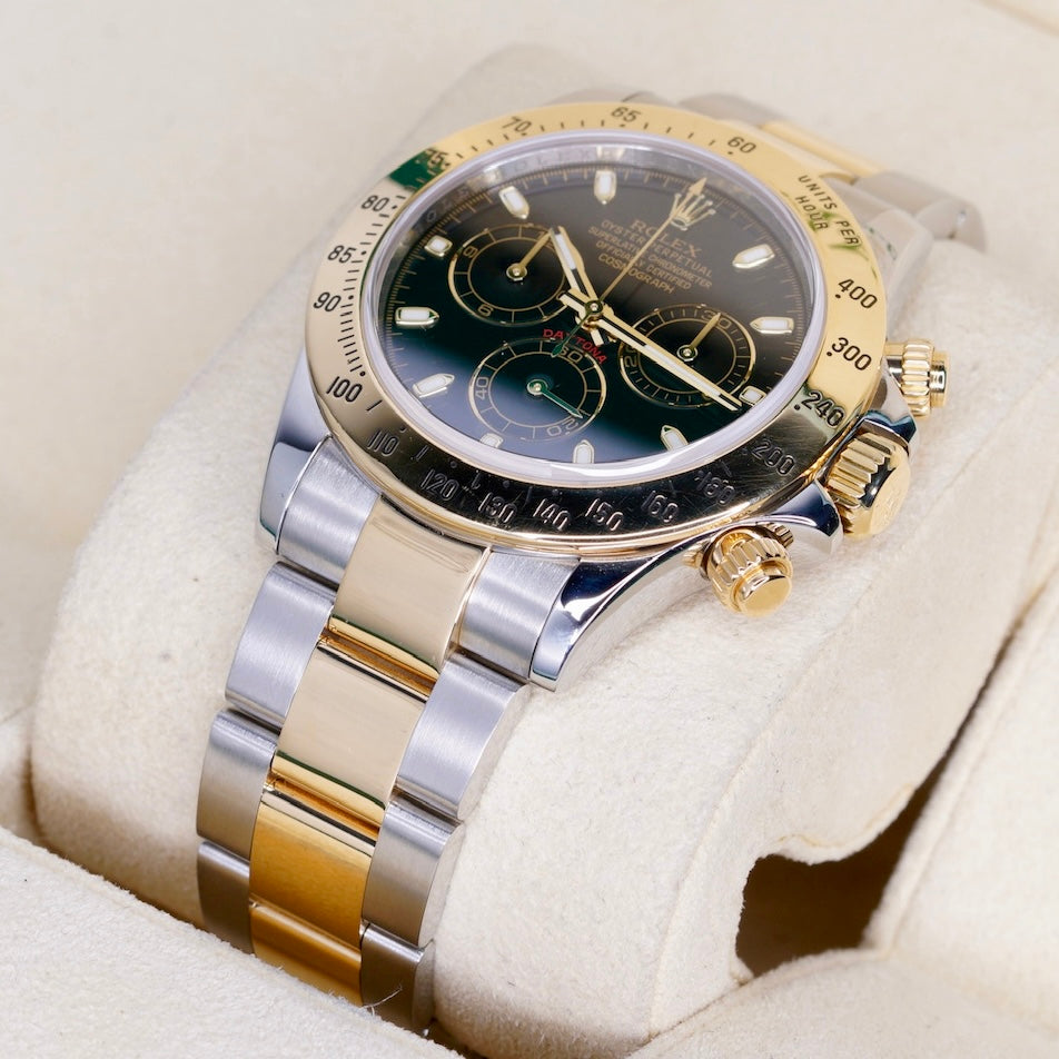 Rolex Daytona 116523 Black Dial Two-Tone Stainless Steel & Yellow Gold 40mm