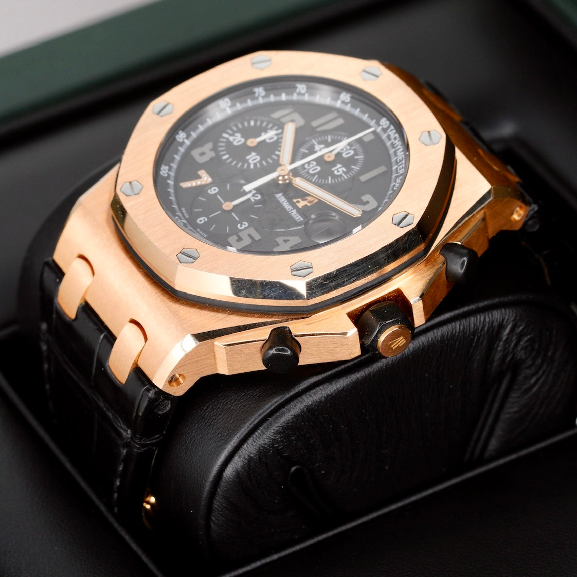 Audemars Piguet Royal Oak Offshore 26180OR.OO.D101CR.01 “GINZA” Black Dial 7 on Diamond Rose Gold 44mm