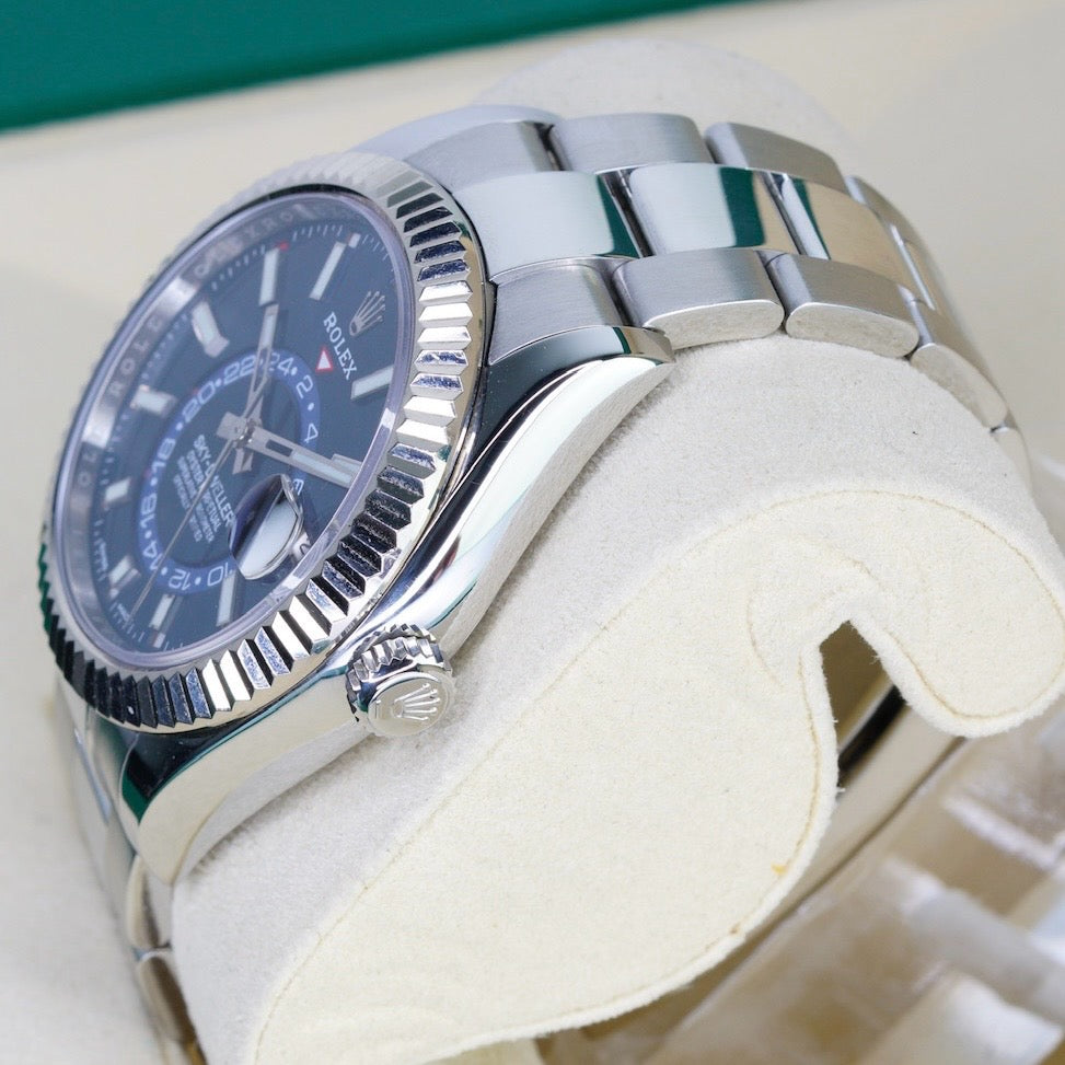 Rolex Sky-Dweller 326934 Blue Dial White Gold Bezel Stainless Steel 42mm 2019