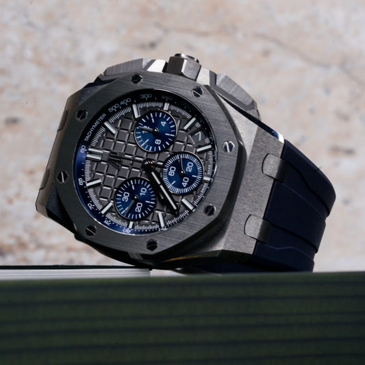 Audemars Piguet Royal Oak Offshore 26420IO.OO.A009CA.01 Grey Dial Blue Sub Dials Titanium