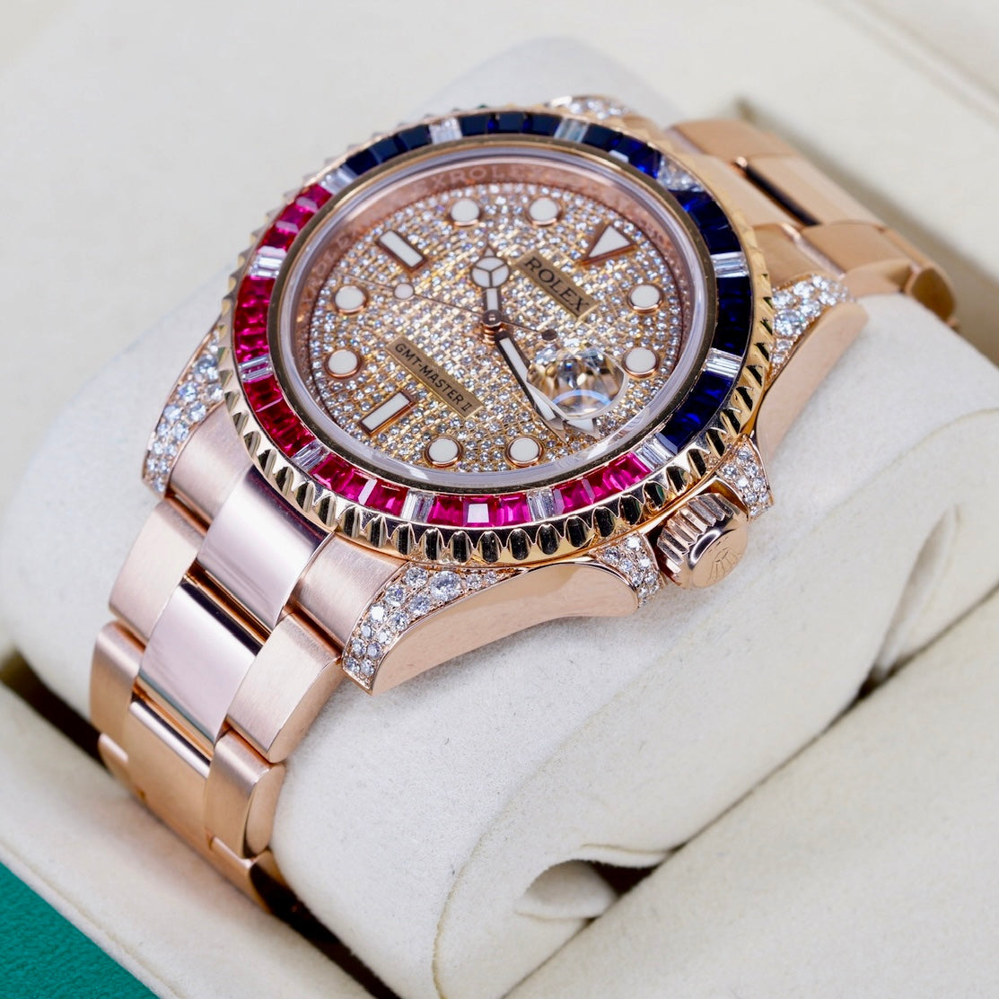 Rolex GMT-Master II 126715CHNR “AM SARU” Rose Gold Am Diamond Set 40mm 2019