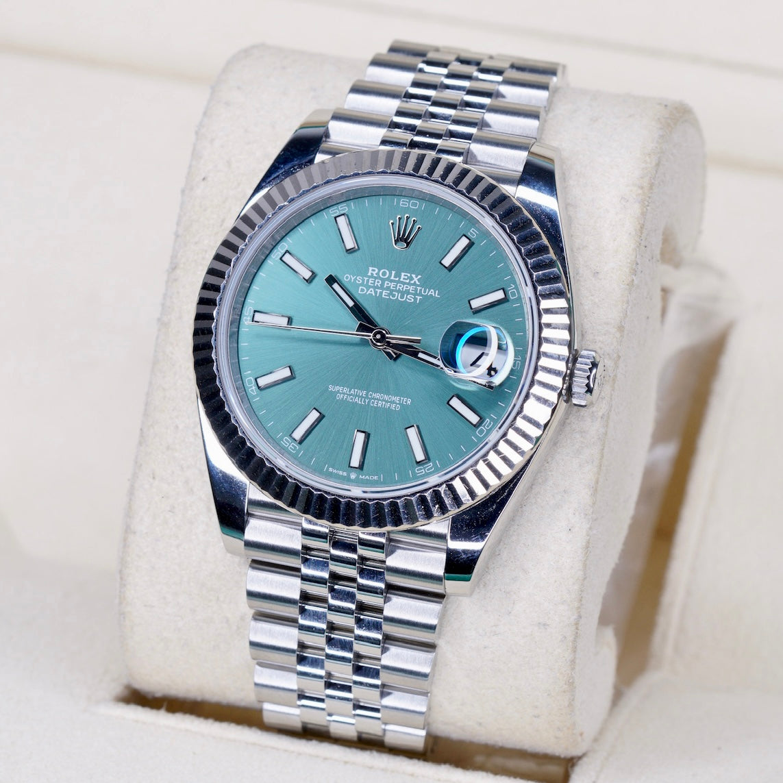 Rolex Datejust 126334 “MINT” Green Mint Stick Dial Stainless Steel Jubilee 41mm
