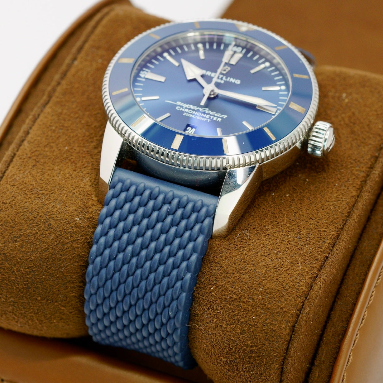 Breitling Superocean Héritage II AB2020161C1S1 Blue Dial Blue Bezel Stainless Steel Rubber Strap