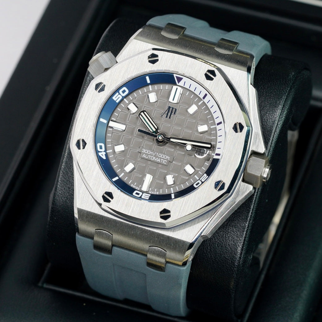 Audemars Piguet Royal Oak Offshore Diver 15720ST.OO.A009CA.01 Grey Dial Stainless Steel Rubber Strap 42mm
