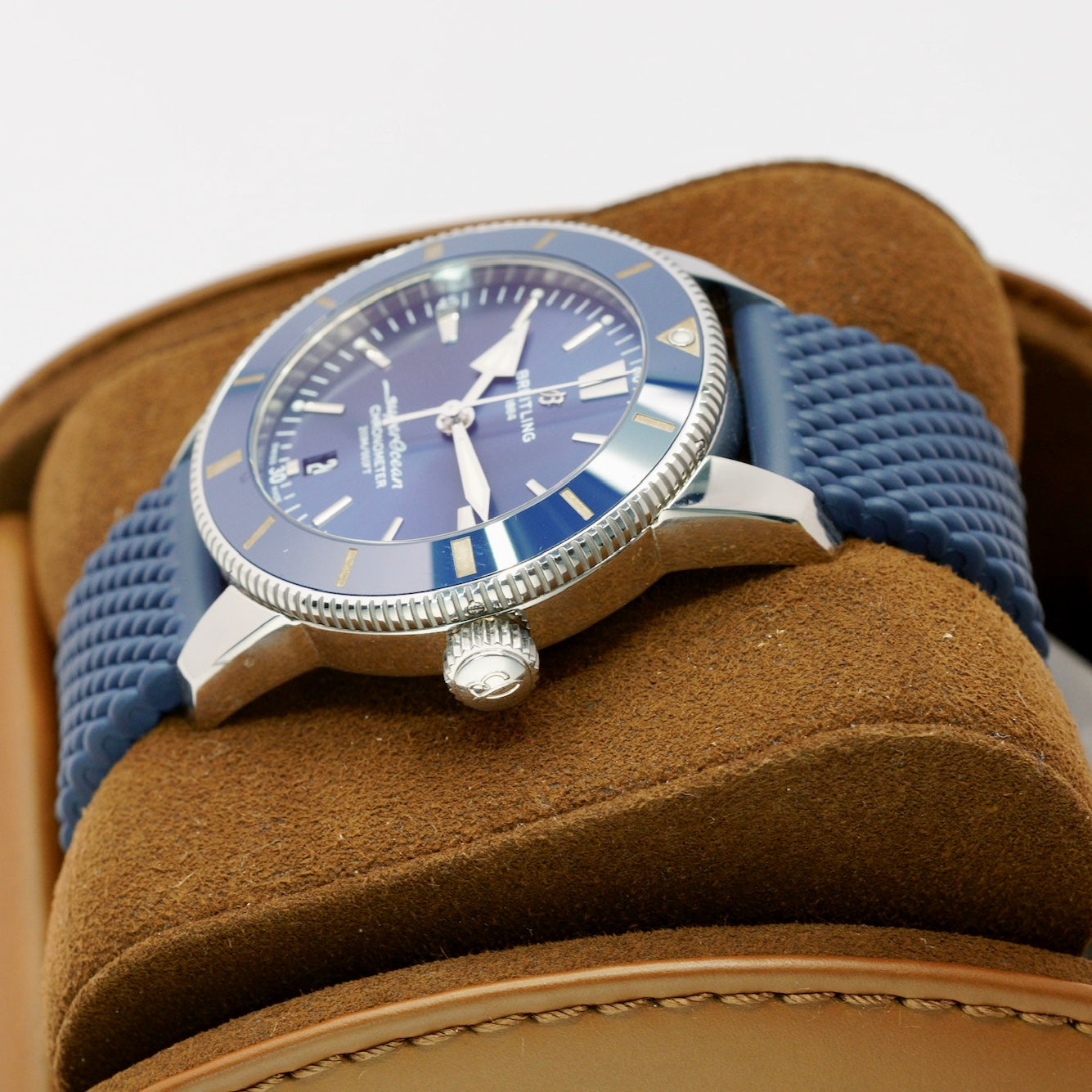 Breitling Superocean Héritage II AB2020161C1S1 Blue Dial Blue Bezel Stainless Steel Rubber Strap