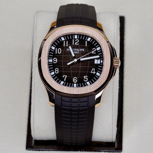 Patek Philippe NEW 2026 Aquanaut 5167R-001 “BROWN AQUA” Brown Dial Rose Gold Tropical Strap