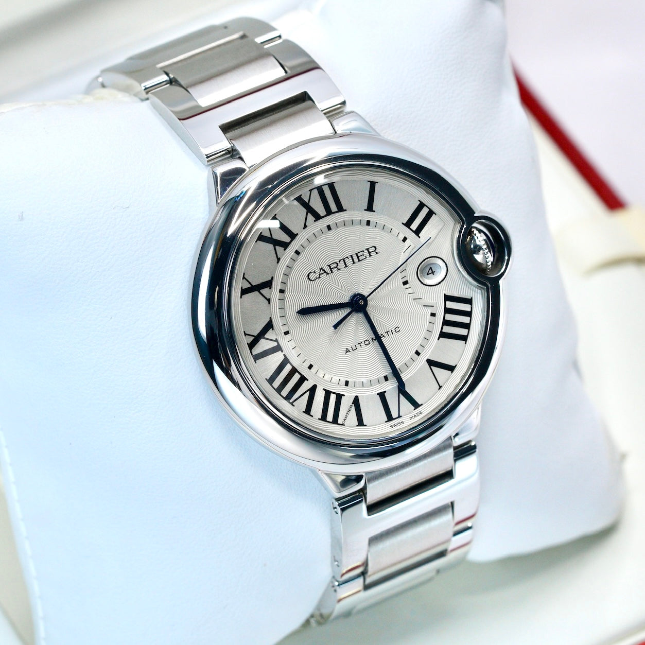 Cartier Ballon Bleu 3001 White Dial Stainless Steel 42mm