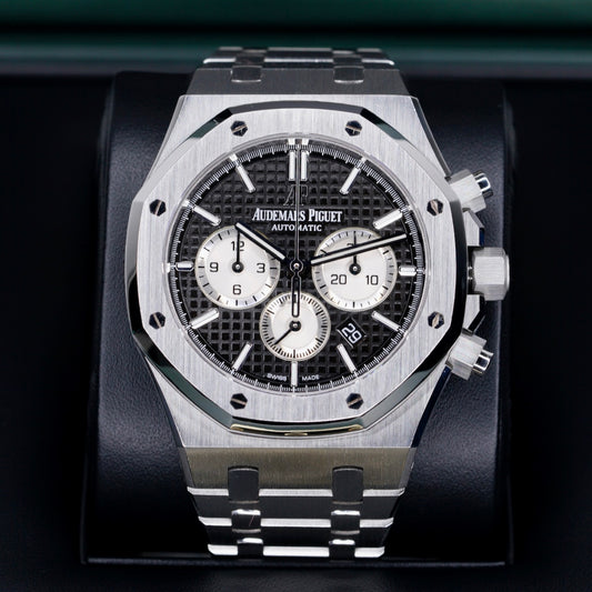 Audemars Piguet Royal Oak 26331ST.OO.1220ST.02 “BLACK OAK CHRONO” Black Dial Stainless Steel Chronograph 41mm