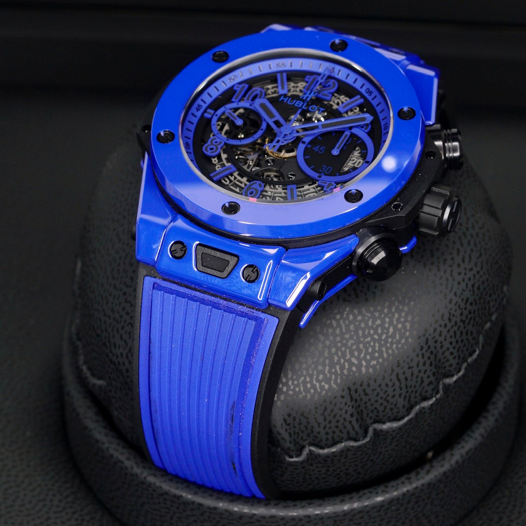 Hublot Big Bang Unico 411.ES.5119.RX “BLUE MAGIC” Skeleton Dial Blue Ceramic Limited Edition 500 45mm
