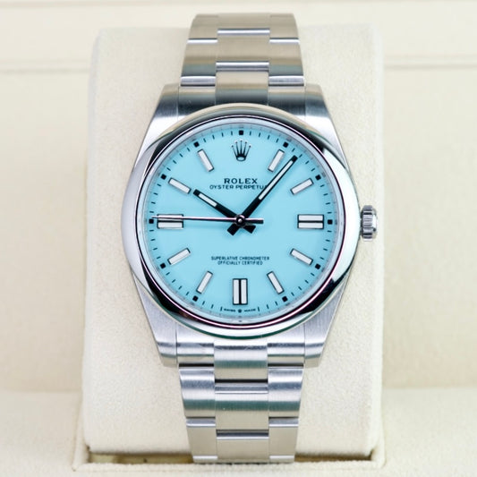 Rolex NEW Oyster Perpetual 124300 “TIFFANY” Turquoise Dial Stainless Steel 41mm