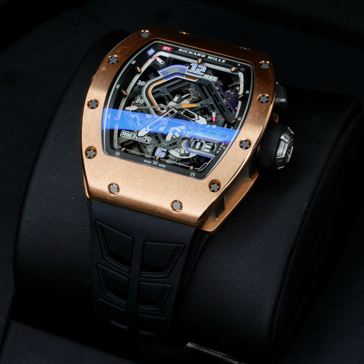 Richard Mille LIKE NEW 2026 RM 30-01 Skeleton Dial Rose Gold Rubber Strap