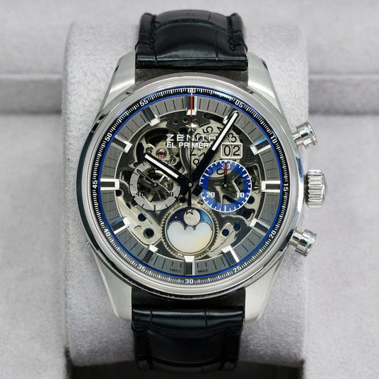 Zenith El Primero Grande Date Chronomaster 03.2530.4047/78.C813 Skeleton Dial Moonphase 45mm 2018