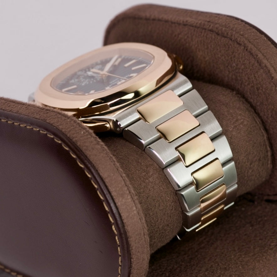 Patek Philippe Nautilus 5980/1AR-001 Blue Dial Chronograph Two-Tone Rose Gold & Steel 40.5mm