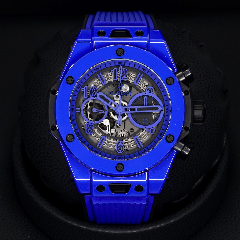 Hublot Big Bang Unico 411.ES.5119.RX “BLUE MAGIC” Skeleton Dial Blue Ceramic Limited Edition 500 45mm