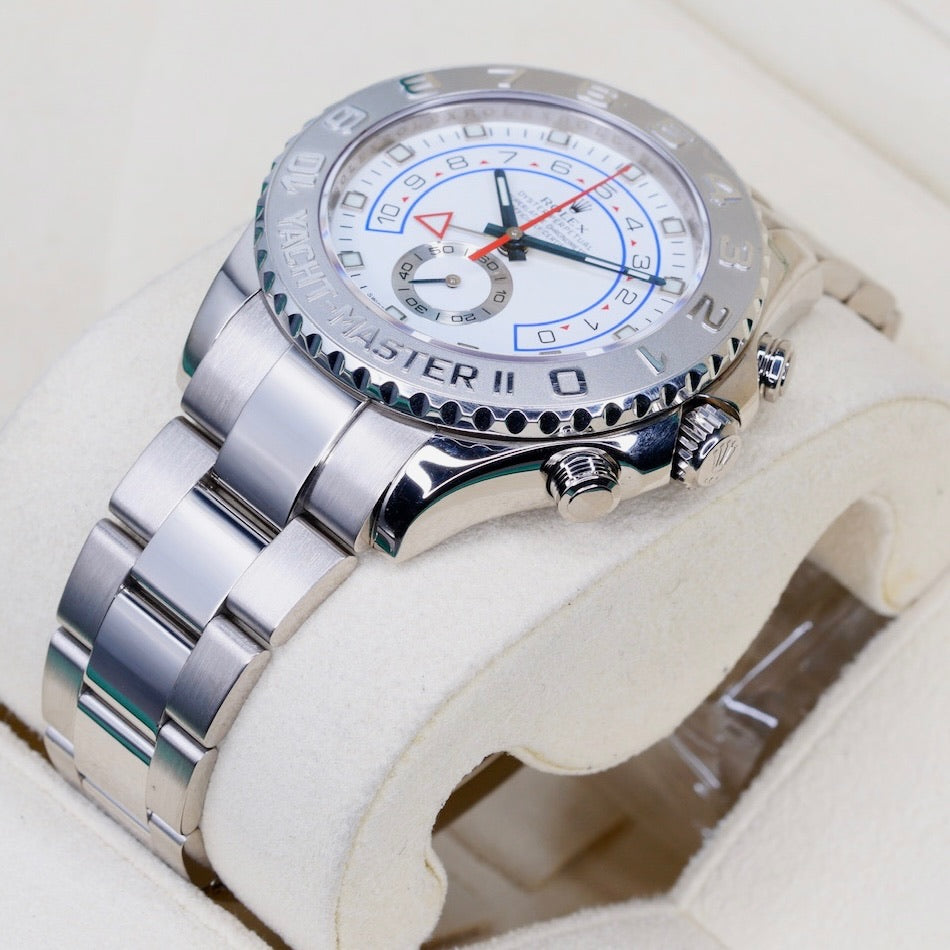 Rolex Yacht-Master II 116689 White Dial White Gold 44mm 2013