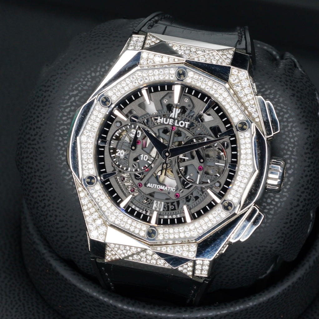 Hublot Classic Fusion Aerofusion “ORLINSKI” Skeleton Dial Diamond Case Titanium 45mm