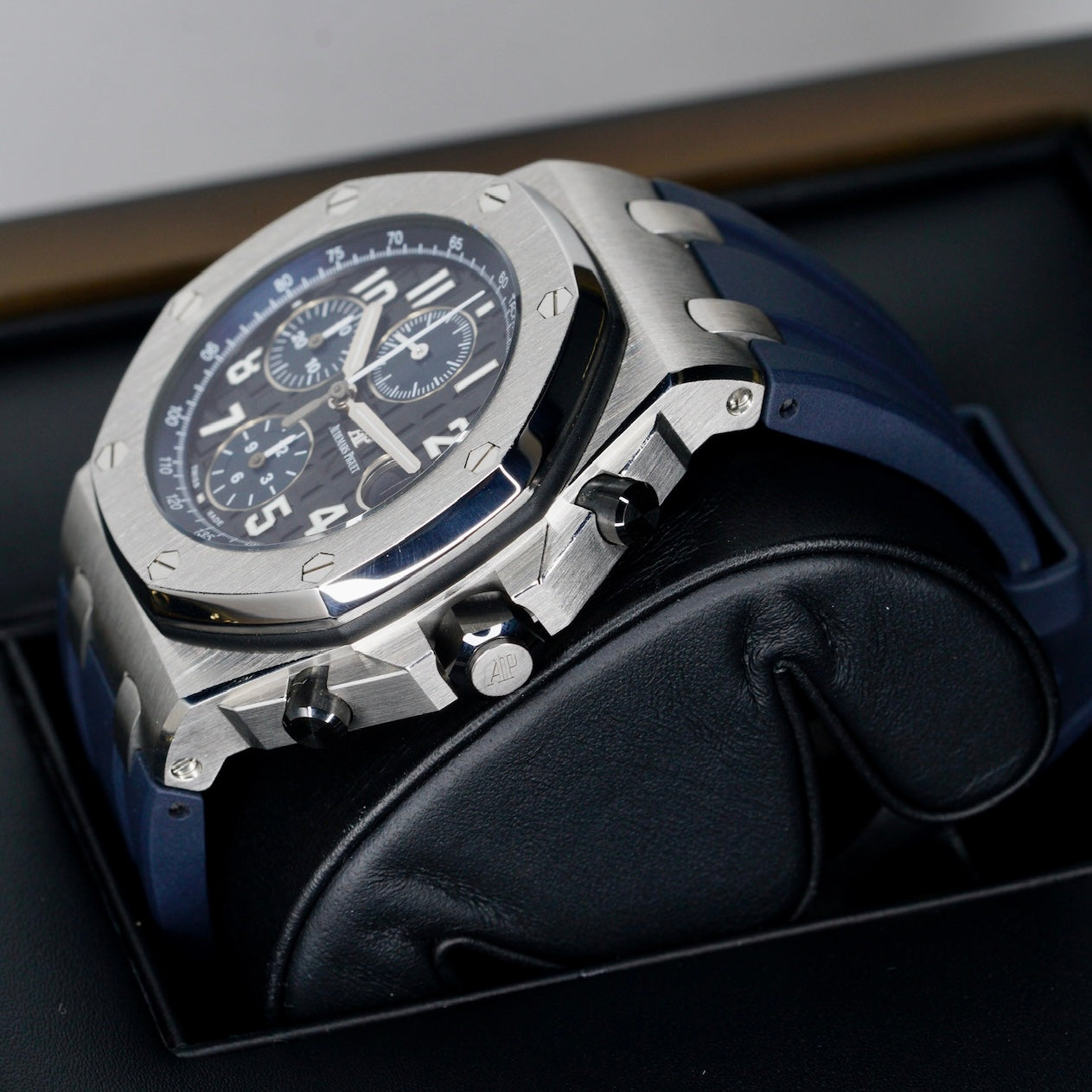 Audemars Piguet Royal Oak Offshore 26470ST.OO.A028CR.01 “BATMAN” Black Dial Blue Sub Dials Stainless Steel Chronograph 42mm