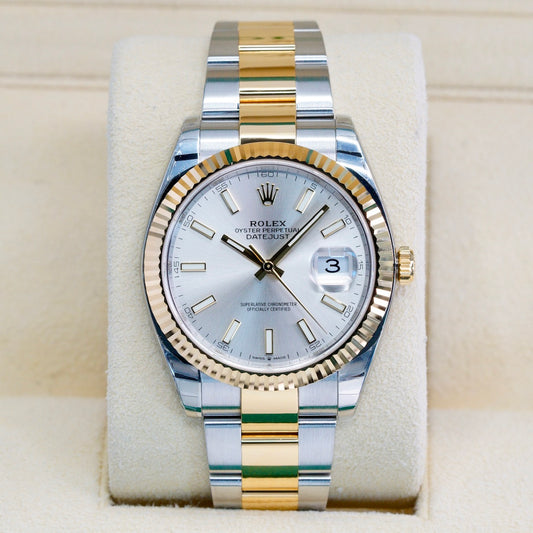 Rolex NEW 2025 Datejust 126333 Two-Tone Yellow Gold & Steel Silver Dial Oyster 41mm