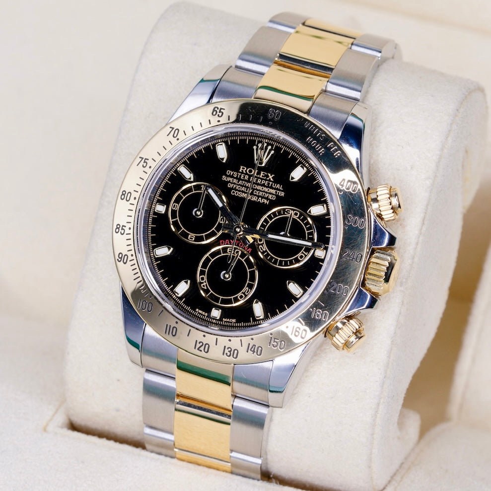 Rolex Daytona 116523 Black Dial Two-Tone Stainless Steel & Yellow Gold 40mm
